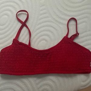 red bikini top
